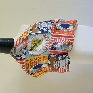 VINTAGE Philadelphia USA liberty souvenir silk scarf